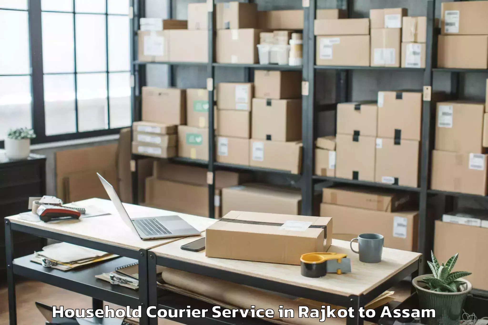 Reliable Rajkot to Dhubri Household Courier